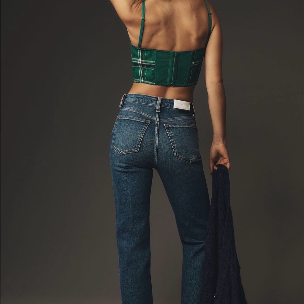 Re/Done Classic Straight Leg Jeans in Blue Wash - Picture 2 of 5